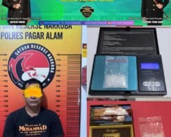 Satresnarkoba Polres Pagar Alam Ungkap Kasus Sabu 2,27 Gram di Rumah Kontrakan, Satu Petani Diamankan